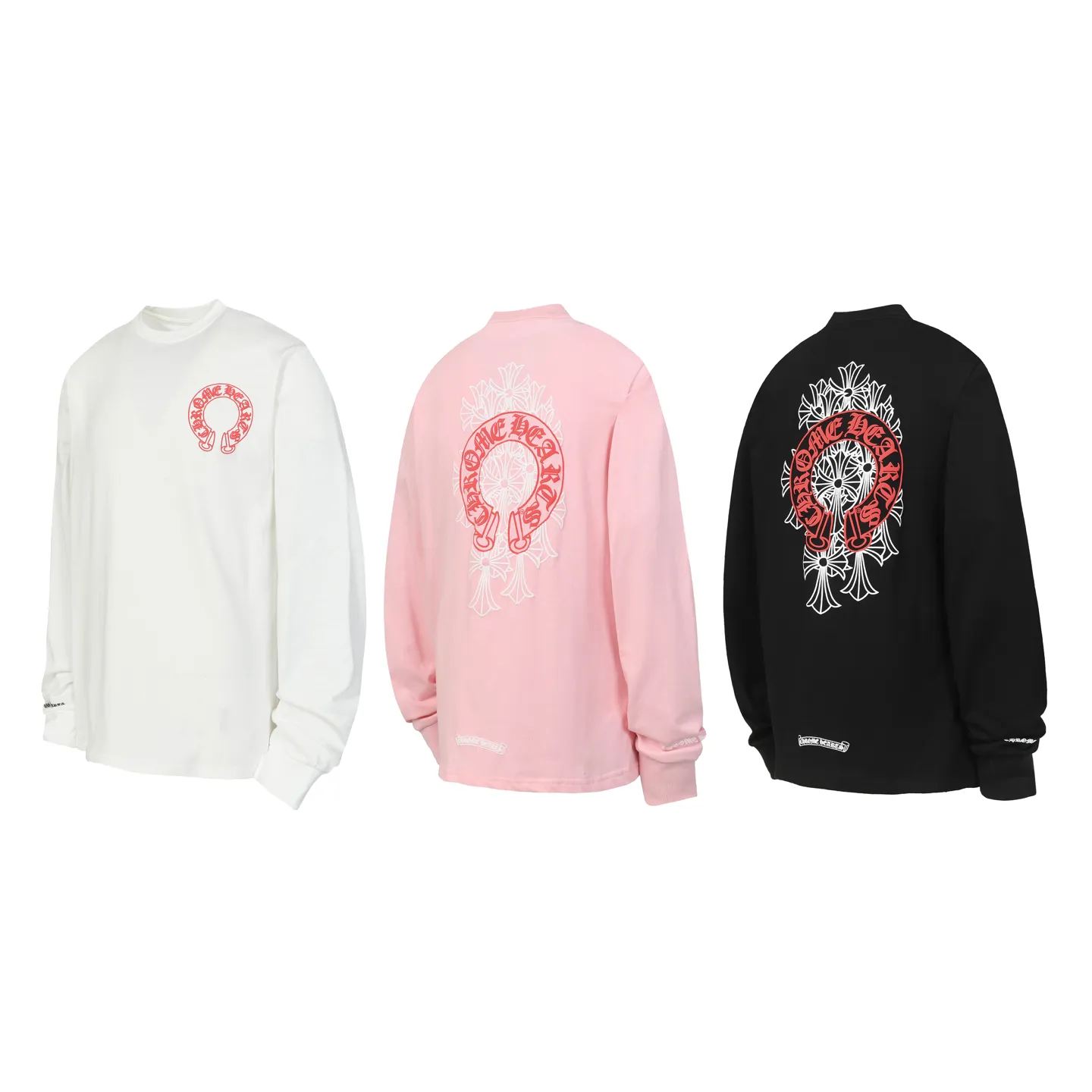 P160 Cross-border model. Those who pursue quality, please do not place an order. -Chrome Hearts/Chrome Heart Sanskrit Cross✝️Print popular long-sleeved T-shirt -High weight, high density and high quality. The wool is soft, delicate and skin-friendly. It feels soft and silky. It has excellent warmth and skin-friendly properties.